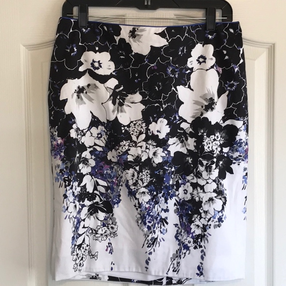 White House Black Market, floral pencil skirt